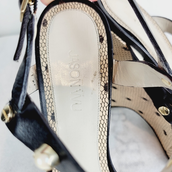 Jason Wu jeweled T- strap wedge sandals - Picture 3 of 10